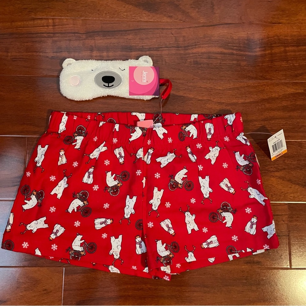🆕 Jenni Polar Bear Pajama Shorts & Matching Mask Set